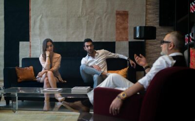 artistic therapy session in modern setting